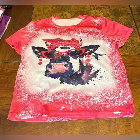 Other - Kids' Pink Cow Graphic T-Shirt